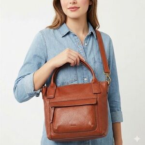 Fossil Aida Leather Crossbody Purse Bag